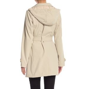 Via Spiga Hooded Waist Belt Coat